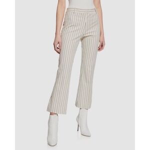Derek Lam 10 Crosby Pants Women 4 Cream Striped Cropped Flare Casual